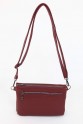 Bordo Orta Boy Günlük Kadın Çapraz Askılı Portföy Cüzdan İthal Suni Deri Çok Gözlü Astarlı 5414
