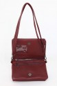 Bordo Orta Boy Günlük Kadın Çapraz Askılı Portföy Cüzdan İthal Suni Deri Çok Gözlü Astarlı 5414