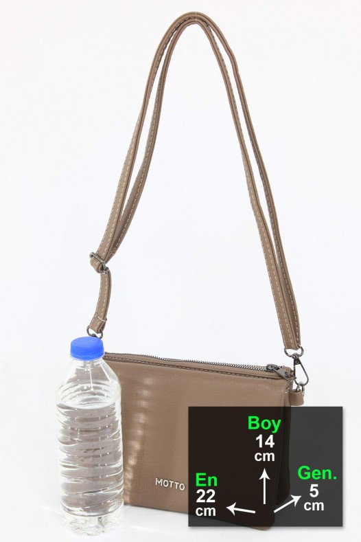 Vİzon Orta Boy Günlük Kadın Çapraz Askılı Portföy Cüzdan İthal Kaliteli Suni Deri Astarlı 5414