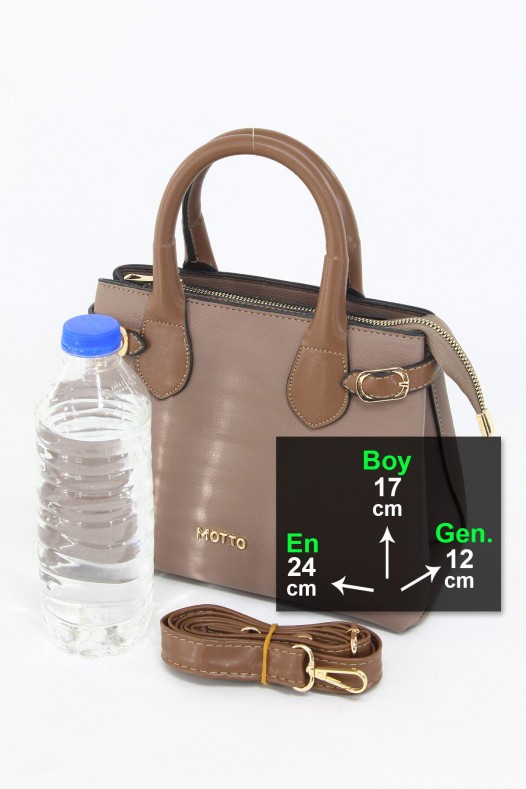 Vizon Küçük Boy Günlük Kadın Çapraz Askılı El Omuz Çantası İthal Kaliteli Suni Deri Astarlı 5415