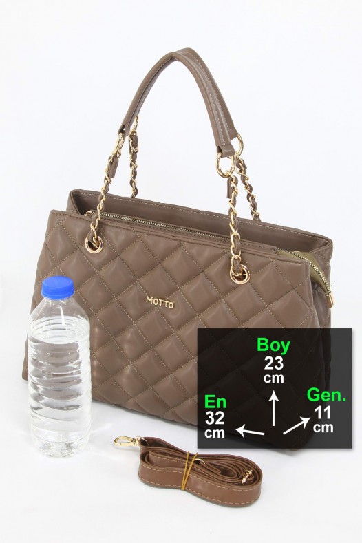 Vizon Büyük Boy Günlük Kadın Çapraz Askılı Kol Omuz Çantası İthal Kaliteli Suni Deri Astarlı 5416