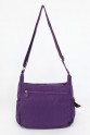 Mor Orta Boy Günlük Kadın Çapraz Askılı Postacı Omuz Çantası Krinkıl Kumaş Çok Gözlü Bölmeli 5425