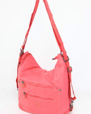 Yavru Ağzı Orta Boy Günlük Kadın Omuz ve Sırt Çantası Su Geçirmez İthal Krinkıl Kumaş Çok Gözlü 5427