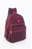 Bordo Büyük Boy Günlük Unisex Kadın Erkek Sırt Çantası İthal Krinkıl Kumaş Çok Gözlü Astarlı 5429