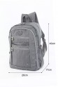 Gri Büyük Boy Günlük Kadın El Askılı Sırt Çantası Su Geçirmez İthal Krinkıl Kumaş Çok Gözlü 5430
