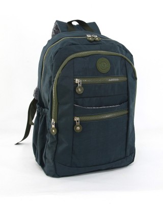 Petrol Büyük Boy Günlük Kadın El Askılı Sırt Çantası Su Geçirmez İthal Krinkıl Kumaş Çok Gözlü 5430