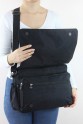 Siyah A4 Laptop Büyük Boy Günlük Kadın Çapraz Askılı Postacı Omuz Çantası Su Geçirmez Krinkıl 5432