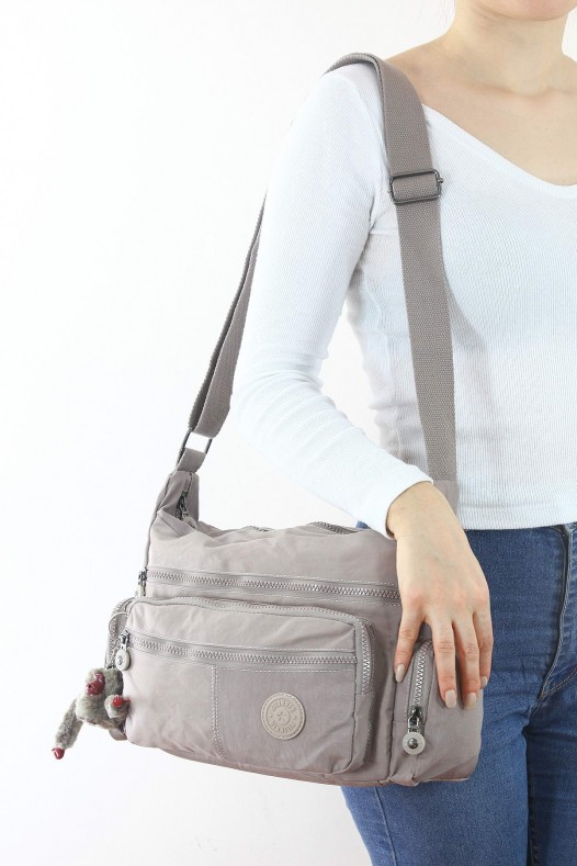 Açık Vizon Orta Boy Günlük Kadın Çapraz Askılı Postacı Omuz Çantası Su Geçirmez İthal Krinkıl 5434