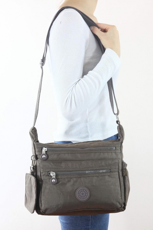 Vizon Orta Boy Günlük Kadın Çapraz Askılı Postacı Omuz Çantası Su Geçirmez Krinkıl Çok Gözlü 5435