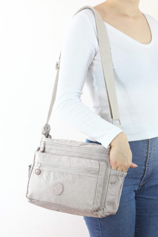 Açık Vizon Orta Boy Günlük Kadın Çapraz Askılı Postacı Omuz Çantası Su Geçirmez Krinkıl 5435