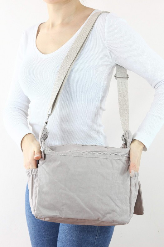 Açık Vizon Orta Boy Günlük Kadın Çapraz Askılı Postacı Omuz Çantası Su Geçirmez Krinkıl 5435