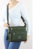 Yeşil Orta Boy Günlük Kadın Çapraz Askılı Postacı Omuz Çantası Su Geçirmez Krinkıl Çok Gözlü 5435