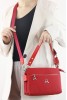 Kırmızı Orta Boy Günlük Kadın Çapraz Askılı Kol Omuz Çantası İthal Kaliteli Suni Deri Çok Gözlü 5440