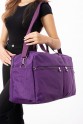 Mor Günlük Seyahat Çantası Su Geçirmez İthal Krinkıl Kumaş Çok Gözlü Bölmeli Astarlı 5447