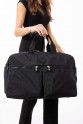 Siyah Günlük Seyahat Çantası Su Geçirmez İthal Krinkıl Kumaş Çok Gözlü Bölmeli Astarlı 5447