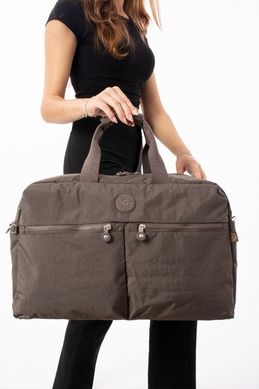 Vizon Günlük Seyahat Çantası Su Geçirmez İthal Krinkıl Kumaş Çok Gözlü Bölmeli Astarlı 5447