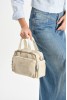 Krem Orta Boy Günlük Kadın Çapraz Askılı El Omuz Çantası İthal Kaliteli Suni Deri Çok Gözlü 5449