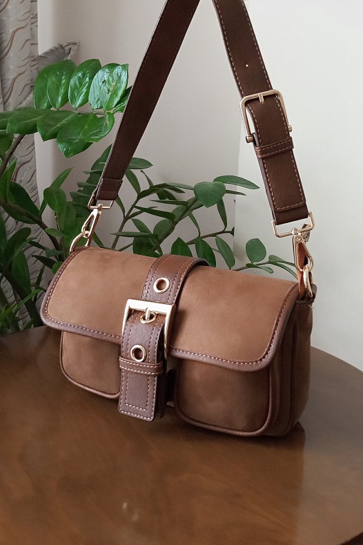 Orta Boy Günlük Kadın Çapraz Askılı Kol Omuz Çantası İthal Kaliteli Suni Süet Astarlı 5451