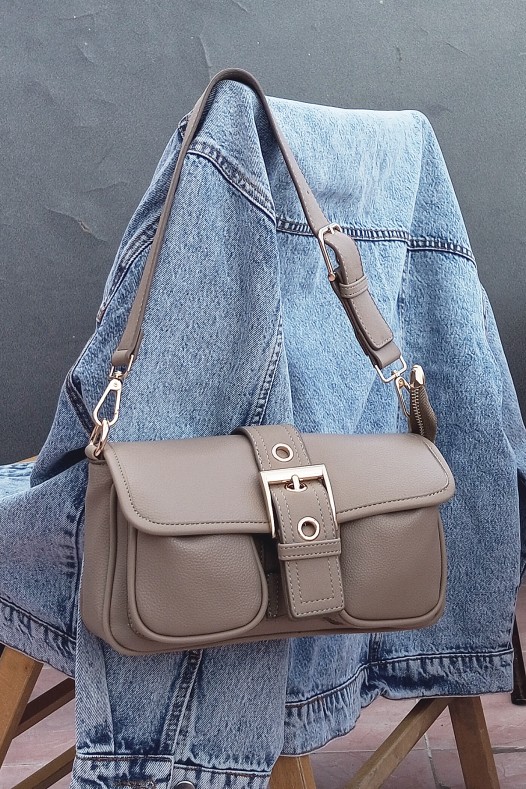 Vizon Orta Boy Günlük Kadın Çapraz Askılı Kol Omuz Çantası İthal Kaliteli Suni Deri Astarlı 5451