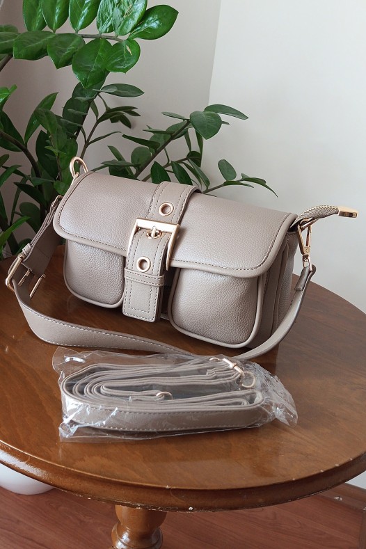 Vizon Orta Boy Günlük Kadın Çapraz Askılı Kol Omuz Çantası İthal Kaliteli Suni Deri Astarlı 5451